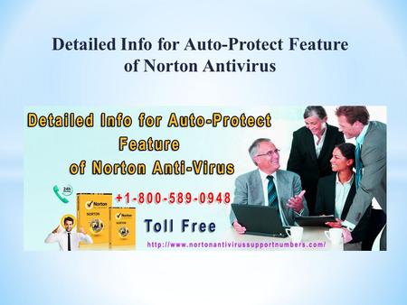 Detailed Info for Auto-Protect Feature of Norton Antivirus.
