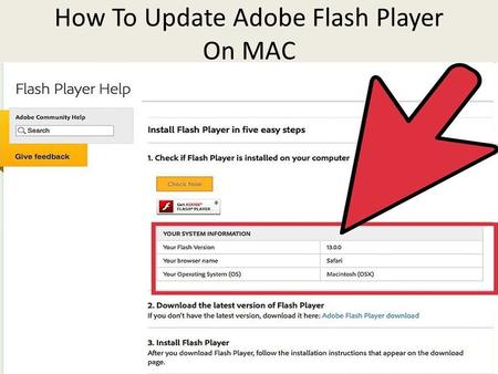 How To Update Adobe Flash Player On MAC.