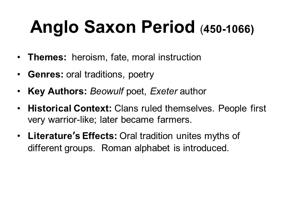 anglo saxon literature themes