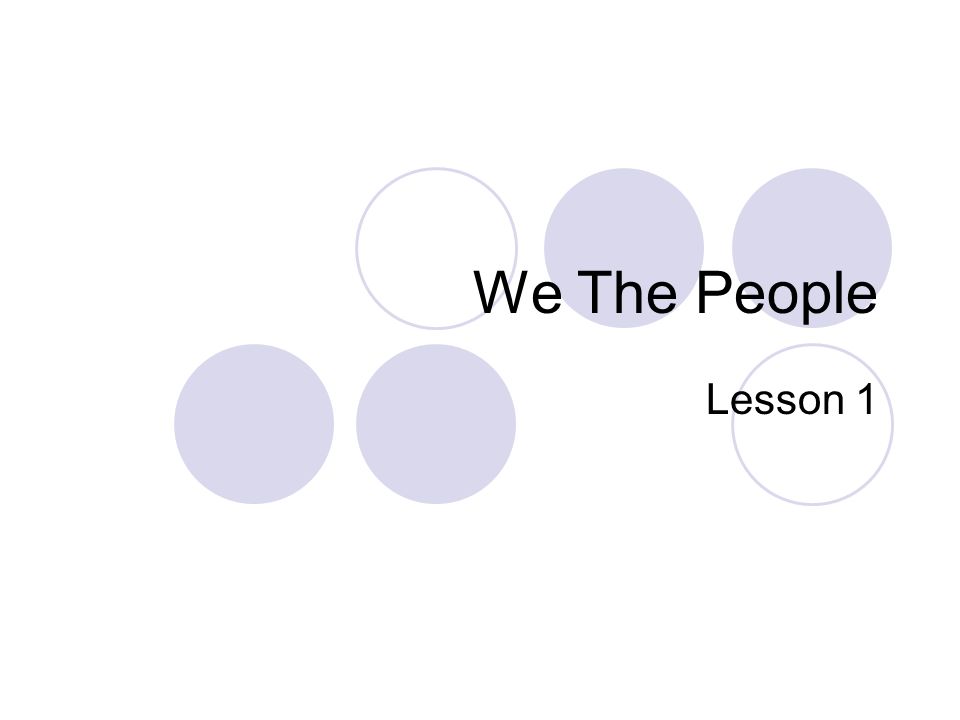  Page 2 : We the people