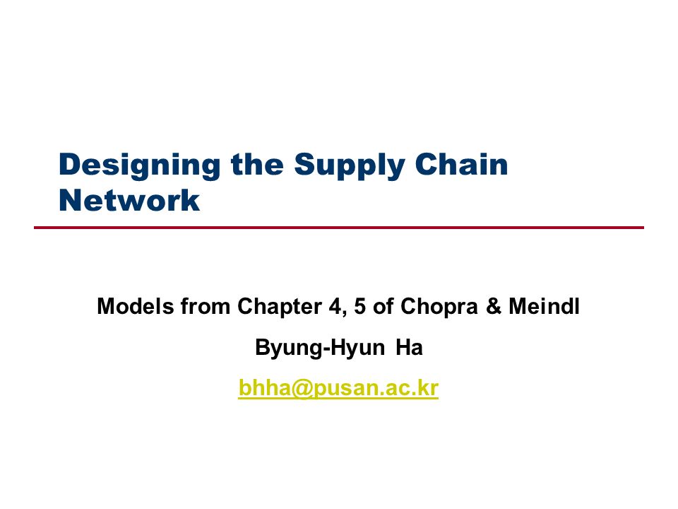 Designing the Supply Chain Network - ppt video online download