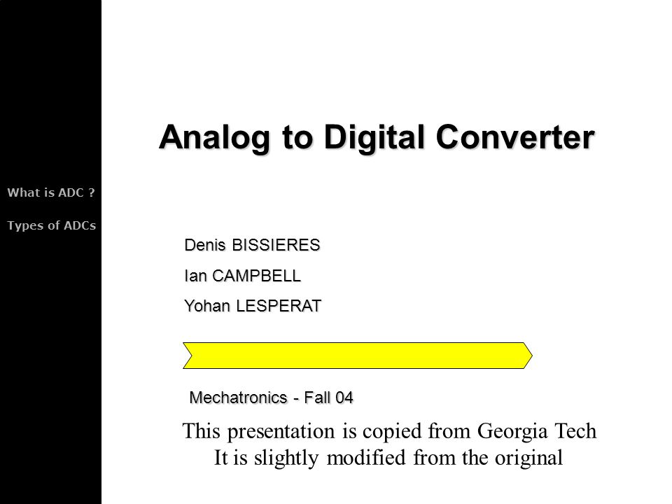 analog to digital converter types