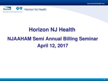 NJAAHAM Semi Annual Billing Seminar April 12, 2017