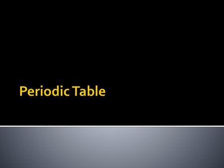 Periodic Table.