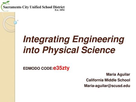 Integrating Engineering into Physical Science