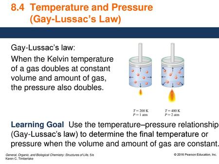 8.4 Temperature and Pressure (Gay-Lussac’s Law)