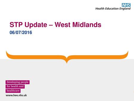 STP Update – West Midlands