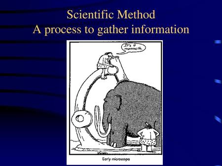 Scientific Method A process to gather information