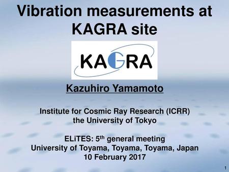 Vibration measurements at KAGRA site