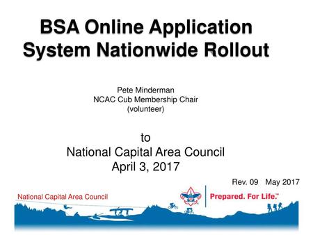 BSA Online Application System Nationwide Rollout