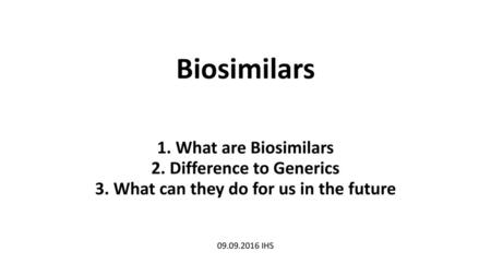 Difference to Generics What can they do for us in the future