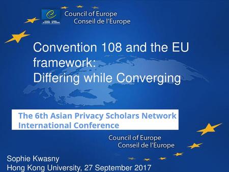Convention 108 and the EU framework: Differing while Converging