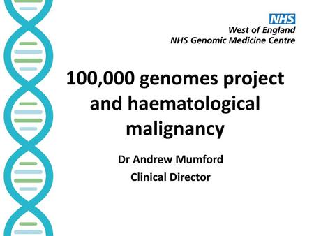 100,000 genomes project and haematological malignancy