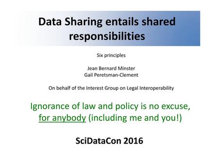 Data Sharing entails shared responsibilities