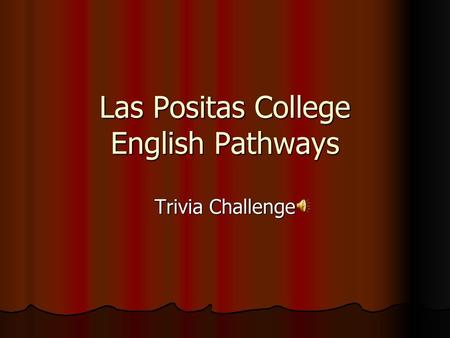 Las Positas College English Pathways