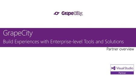 GrapeCity Build Experiences with Enterprise-level Tools and Solutions