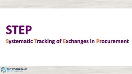 STEP Systematic Tracking of Exchanges in Procurement.