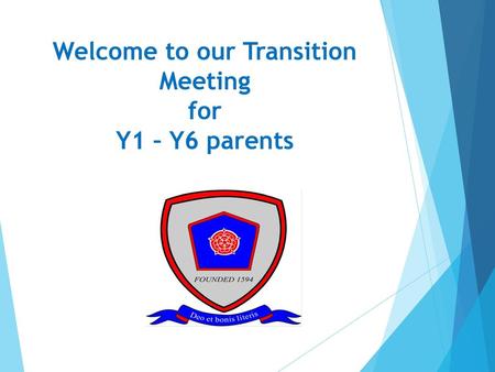 Welcome to our Transition Meeting for Y1 – Y6 parents