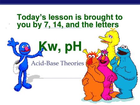 Today’s lesson is brought to you by 7, 14, and the letters Kw, pH