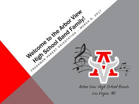 Welcome to the Arbor View High School Band Family!