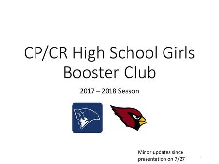 CP/CR High School Girls Booster Club