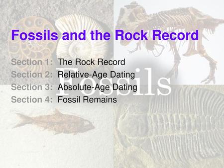 Fossils and the Rock Record