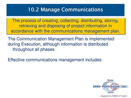 10.2 Manage Communications