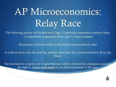 AP Microeconomics: Relay Race