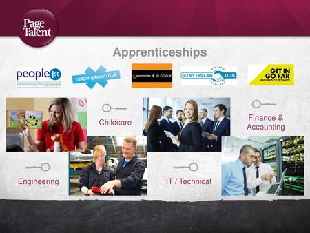 Apprenticeships Finance & Accounting Childcare Engineering