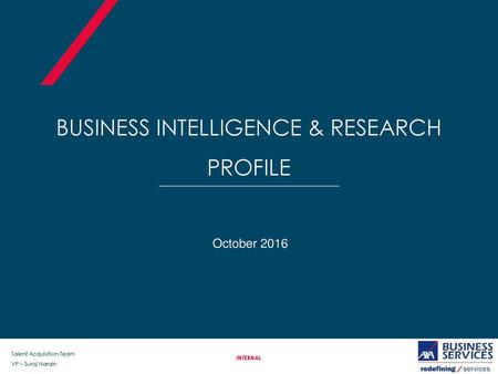Business Intelligence & Research profile