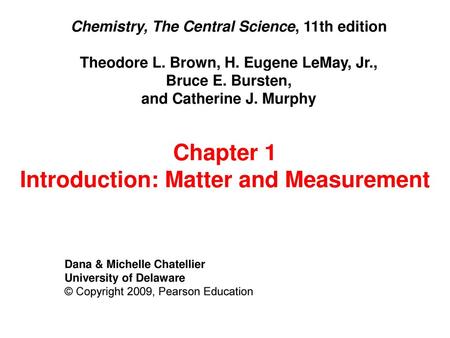 Introduction: Matter and Measurement