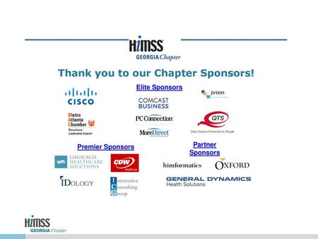 Thank you to our Chapter Sponsors!