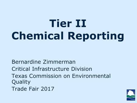 Tier II Chemical Reporting