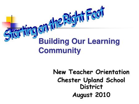 Building Our Learning Community