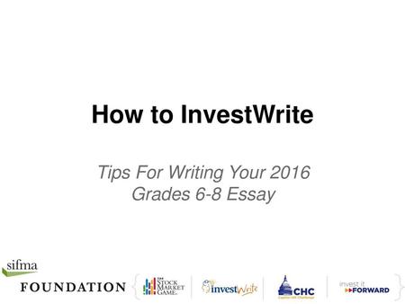 Tips For Writing Your 2016 Grades 6-8 Essay