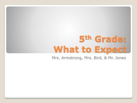 5th Grade: What to Expect