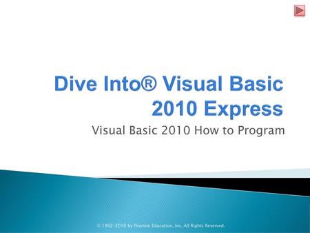 Dive Into® Visual Basic 2010 Express