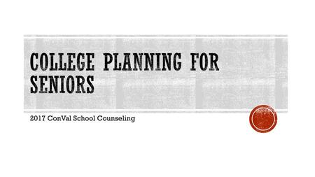 College Planning for Seniors