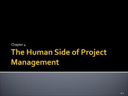 The Human Side of Project Management