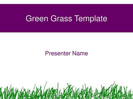 Green Grass Template Presenter Name.