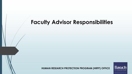 Faculty Advisor Responsibilities