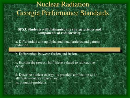 Nuclear Radiation Georgia Performance Standards