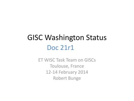 GISC Washington Status Doc 21r1