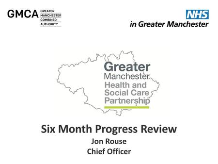 Taking Charge of Our Health and Social Care in Greater Manchester