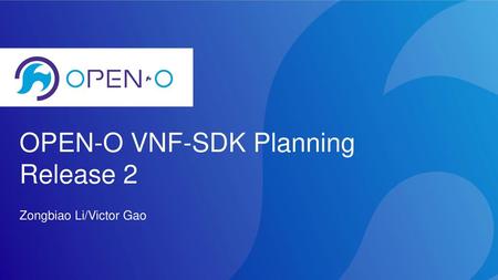 OPEN-O VNF-SDK Planning Release 2