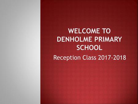Welcome To Denholme primary school