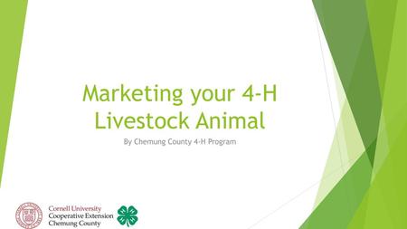 Marketing your 4-H Livestock Animal