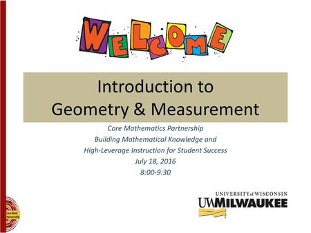 Introduction to Geometry & Measurement