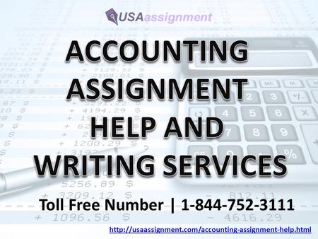 Accounting Assignment Help and Writing Services 