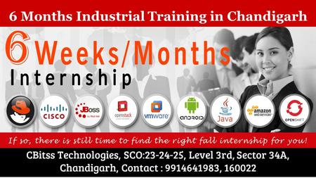 6 Months Industrial Training in Chandigarh CBitss Technologies, SCO: , Level 3rd, Sector 34A, Chandigarh, Contact : ,